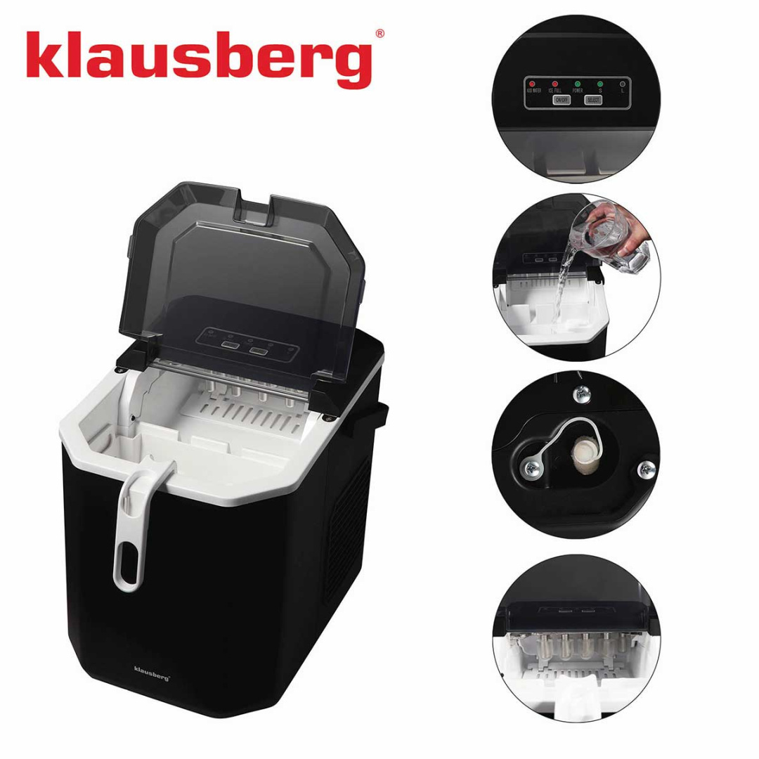 AUTOMATYCZNA KOSTKARKA DO LODU 1,2L 100W KLAUSBERG KB-7883